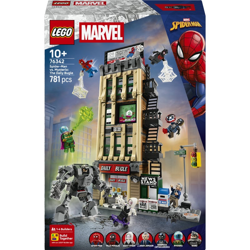LEGO Marvel Spider-Man vs. Mysterio: The Daily Bugle 76342 Building Toy Set (781 Pieces) - Image 2